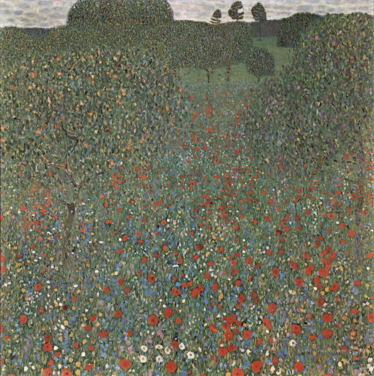 Mohn Symbolik Gustav Klimt Ölgemälde